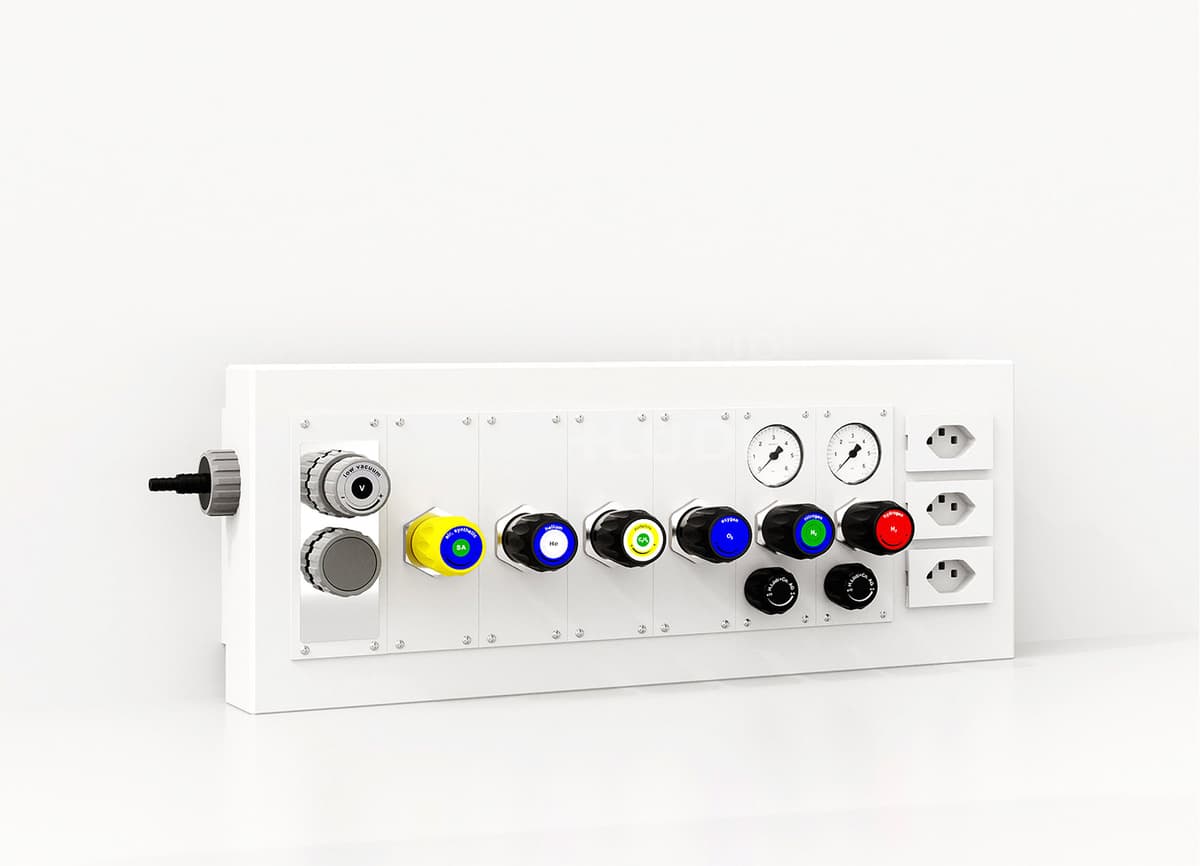 Wall mountable lab media supply devices